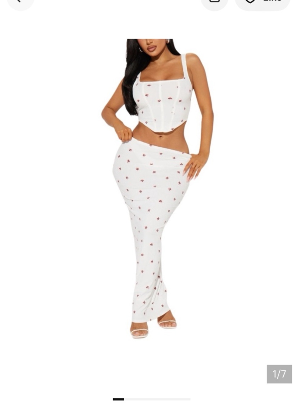 Fashion nova Floral Skirt Set, 1X